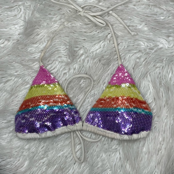 Victoria's Secret Other - Victoria Secret- Multicolor Sequence Bikini Top